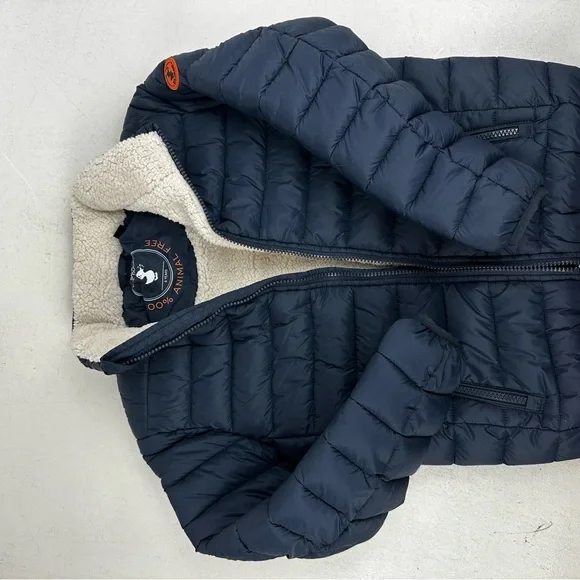 SAVE THE DUCK Blue Puffer Jacket with Insulated Quilting - Picture 5 of 12